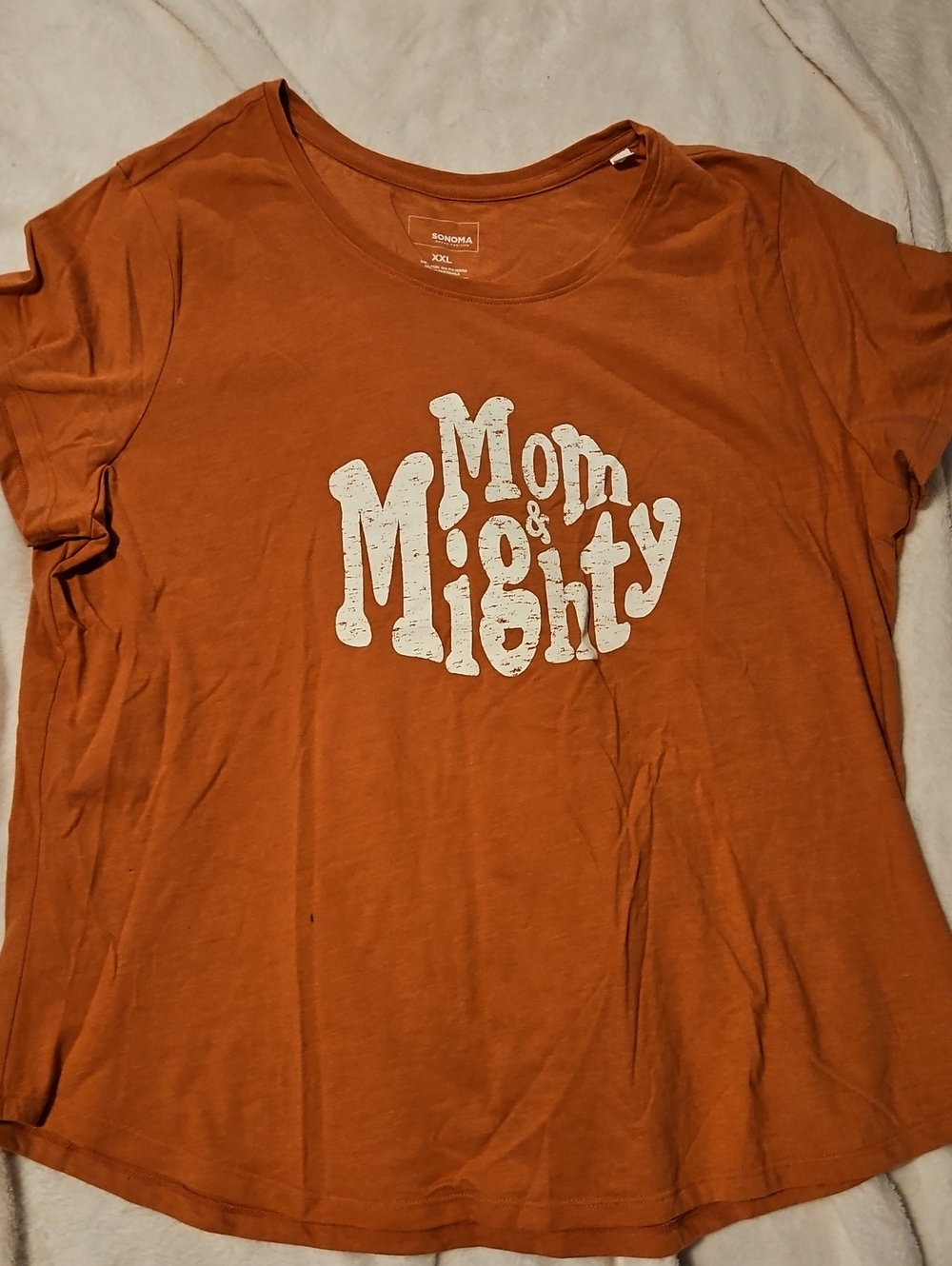 Mom & Mighty Graphic Tee - Rust Orange